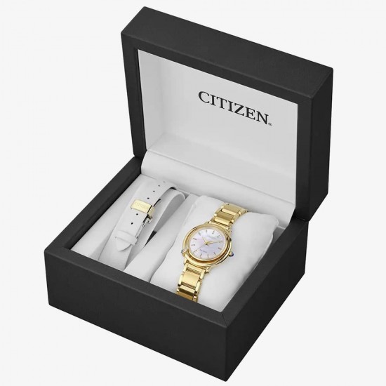Ceas Dama, Citizen, Arcly EM1092-64D, Set cu Bratara suplimentara