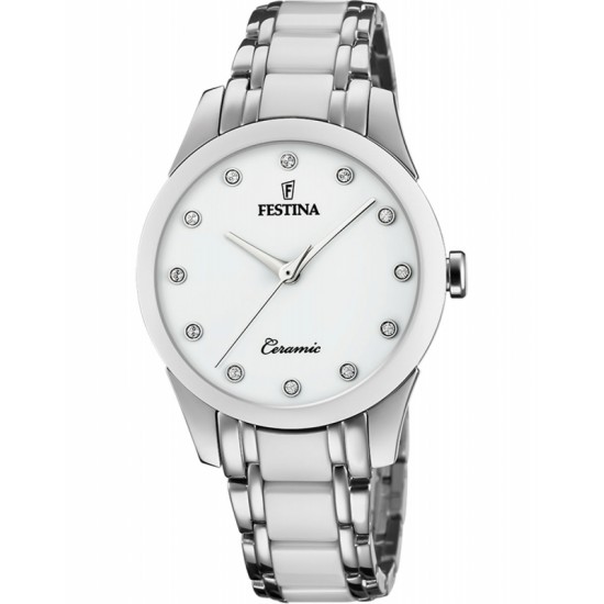 Ceas Dama, Festina, Ceramic cu Cristale Swarovski F20499/1
