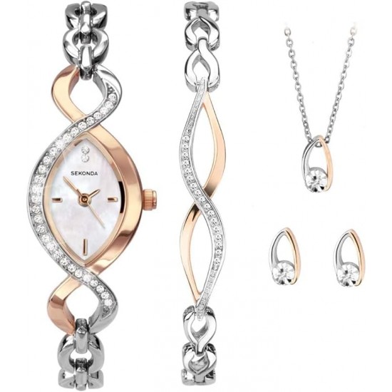 Ceas Barbati, Sekonda, Classic S-2807G.76, Set cu Pandantiv, bratara si cercei