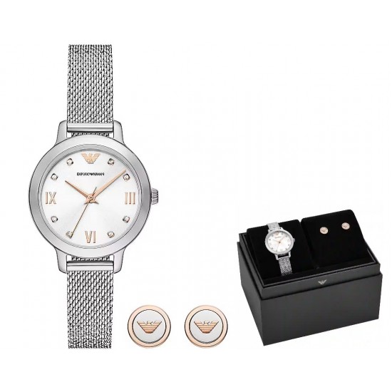 Ceas Dama, Emporio Armani, Cleo AR80065SET, Set cu Cercei