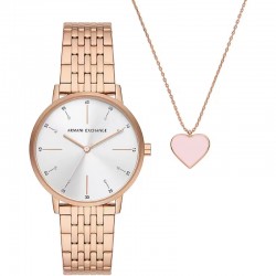 Ceas Dama, Armani Exchange, Hampton AX7145SET, Set cu Bratara