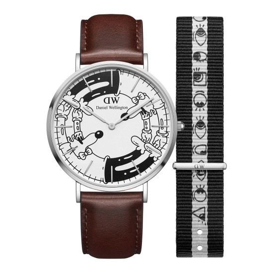 Ceas Daniel Wellington, Steven Harrington Special Edition DW00100735, Set cu Bratara suplimentara