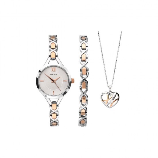 Ceas Barbati, Sekonda, Classic S-2982G, Set cu Pandantiv si bratara