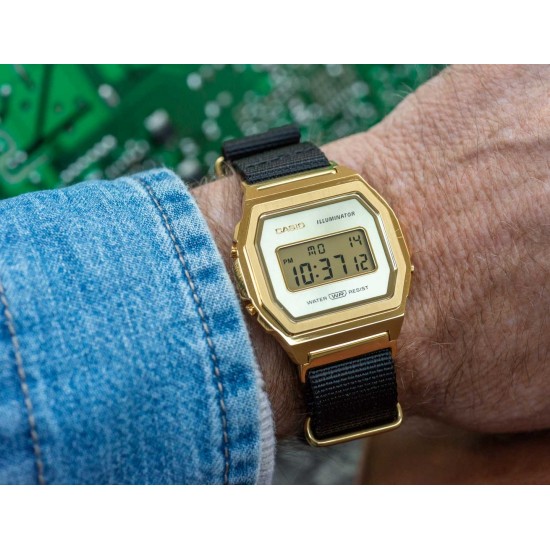Ceas Casio, Vintage A1000MGN-9ER, Set cu Bratara suplimentara