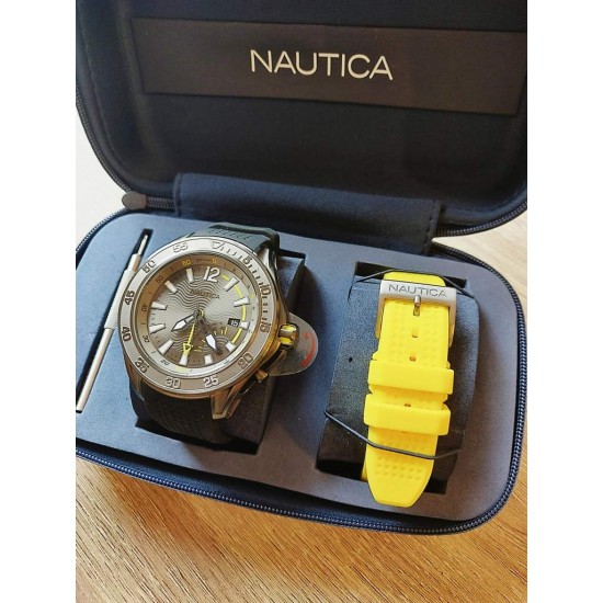 Ceas Barbati, Nautica, Breakwater NAPBRW006, Set cu Bratara suplimentara