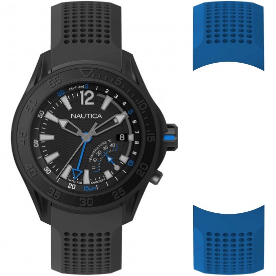 Ceas Barbati, Nautica, Breakwater NAPBRW005, Set cu Bratara suplimentara