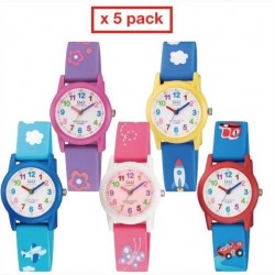 Ceas Copii, Q&Q by Citizen, Tube VR99/PACK, Set cu 5 Ceasuri