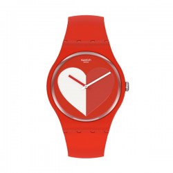 Ceas Dama, Swatch, Half White Valentines SO29Z112