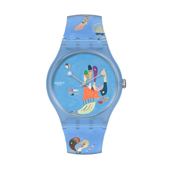 Ceas Swatch, Blue Sky, by Vassily Kandinsky SUOZ342 Ceas Swatch, Blue Sky, by Vassily Kandinsky SUOZ342