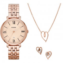 Ceas Dama, Fossil, Jacqueline ES5252SET, Set cu Lantisor si Cercei