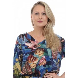 Bluza Dama Multicolora cu Imprimeu de Toamna