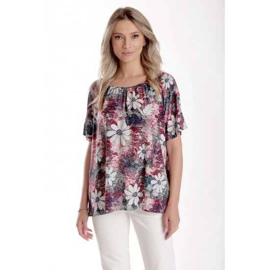 Bluza Dama, Ampla cu Imprimeu Floral, Multicolor