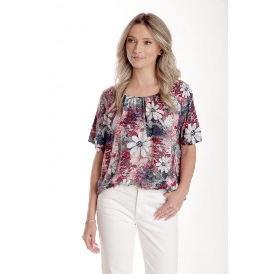 Bluza Dama, Ampla cu Imprimeu Floral, Multicolor