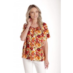 Bluza Dama, Ampla cu Imprimeu Floral - Panselute