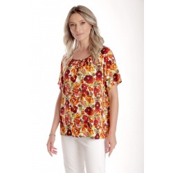 Bluza Dama, Ampla cu Imprimeu Floral - Panselute