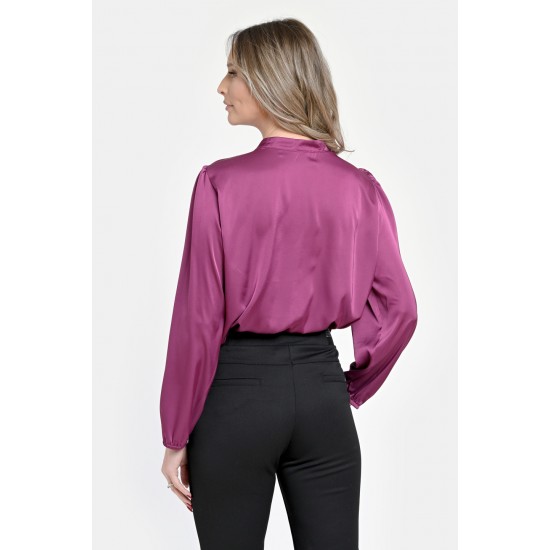 Bluza Dama din Satin, Eleganta, Funda, Violet V302
