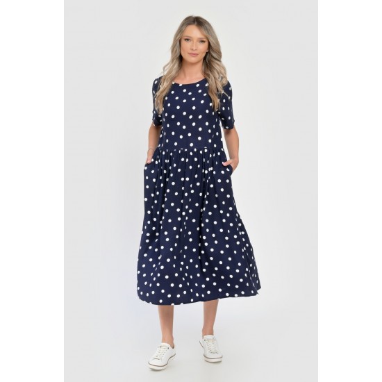 Rochie Midi Dama V286, cu Buline