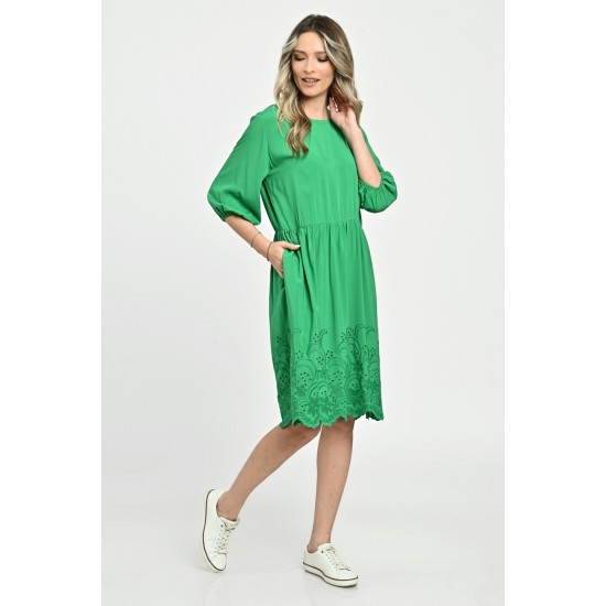 Rochie Medie Dama V262, Verde