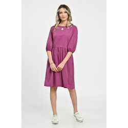 Rochie Medie Dama V265, Fucsia pictata