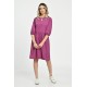 Rochie Medie Dama V265, Fucsia pictata