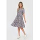 Rochie Medie Dama V284, Imprimeu cu Motive Orientale