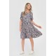 Rochie Medie Dama V284, Imprimeu cu Motive Orientale