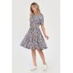 Rochie Medie Dama V284, Imprimeu cu Motive Orientale