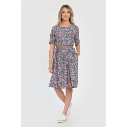Rochie Medie Dama V287, cu model Floral