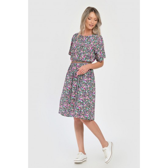 Rochie Medie Dama V287, cu model Floral