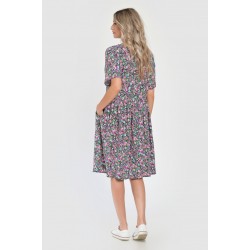 Rochie Medie Dama V287, cu model Floral
