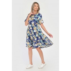 Rochie Medie Dama V289, cu Imprimeu Abstract