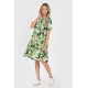 Rochie Medie Dama V290, cu Imprimeu Abstract