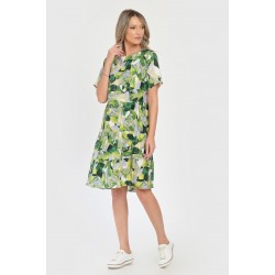 Rochie Medie Dama V290, cu Imprimeu Abstract