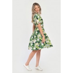 Rochie Medie Dama V290, cu Imprimeu Abstract