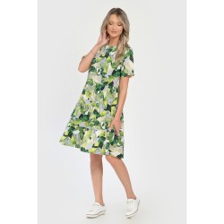 Rochie Medie Dama cu Imprimeu Abstract V290
