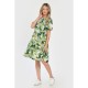 Rochie Medie Dama cu Imprimeu Abstract V290