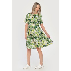 Rochie Medie Dama cu Imprimeu Abstract V290