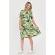 Rochie Medie Dama cu Imprimeu Abstract V290