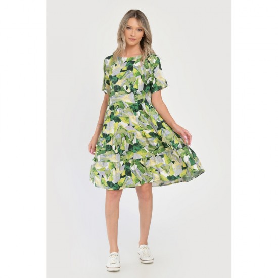 Rochie Medie Dama cu Imprimeu Abstract V290 Rochie Medie Dama cu Imprimeu Abstract V290