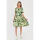 Rochie Medie Dama cu Imprimeu Abstract V290 Rochie Medie Dama cu Imprimeu Abstract V290
