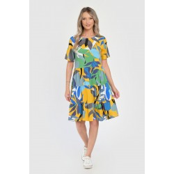 Rochie Medie Dama V293, cu Imprimeu Floral