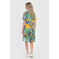 Rochie Medie Dama V293, cu Imprimeu Floral