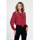 Bluza Dama, Rosu burgundy, Eleganta, cu Funda V306