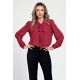Bluza Dama, Rosu burgundy, Eleganta, cu Funda V306