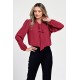 Bluza Dama, Rosu burgundy, Eleganta, cu Funda V306