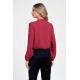 Bluza Dama, Rosu burgundy, Eleganta, cu Funda V306