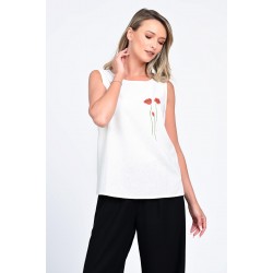 Bluza Dama, Eranthe, Garden Flowers V339, cu Pictura Realizata Manual