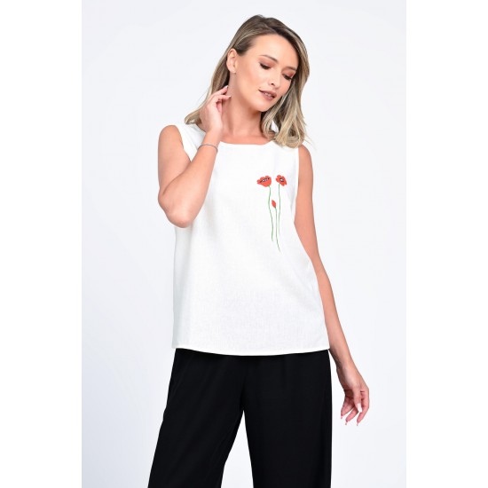Bluza Dama, Eranthe, Garden Flowers, cu Pictura Realizata Manual V339