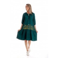 Rochie Dama, Eranthe, Boho Style, cu Pictura Realizata Manual V351