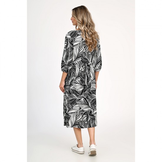 Rochie Dama, Eranthe, Leafy Black V312
